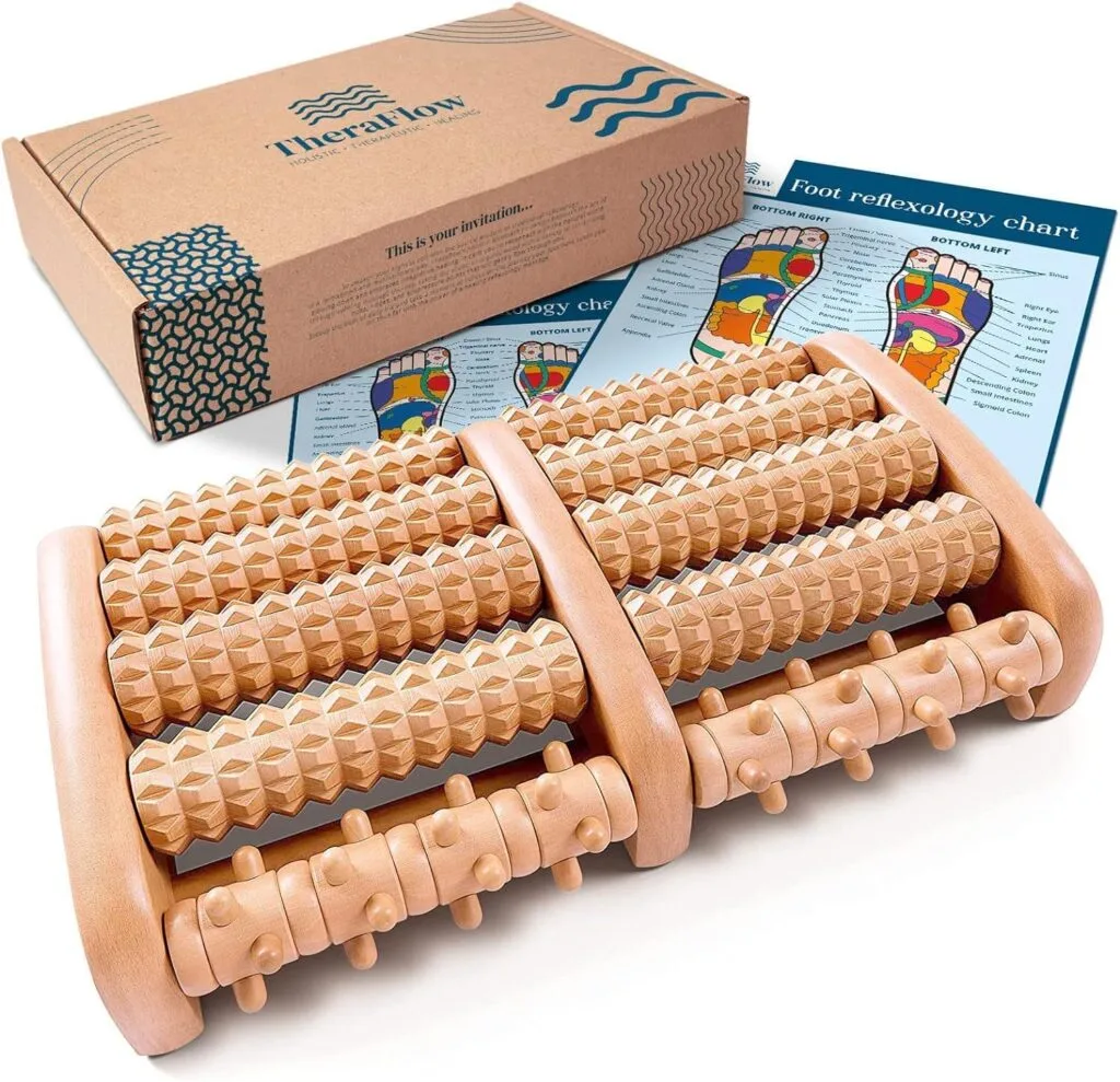 masajeador de madera para pies